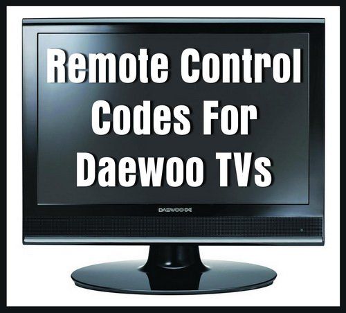 daewoo television remote codes