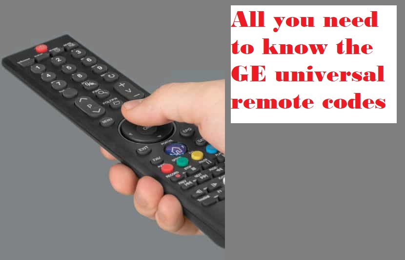 GE universal remote codes